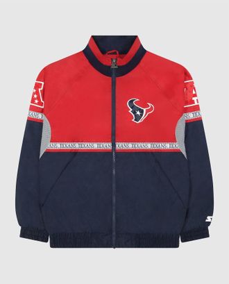 Starter Mens Houston Texans Full-Zip Academy Ii Jacket In Red And Navy