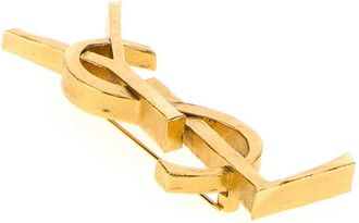Saint Laurent Womens Broche Cassandre Roc Or3npatine Orecchini Earrings