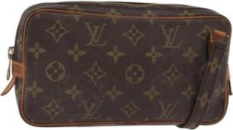 Louis Vuitton Pre-owned Vintage Canvas Cross Body Bag - Dames - Vintage Schoudertas - Bruin - ONE Size - Vintage