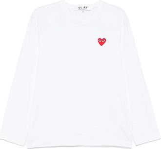 Comme Des Gar&ccedil;ons Comme des Garcons T-shirts en polos Wit - Dames - Longsleeves - Wit - L - Katoen - Tops