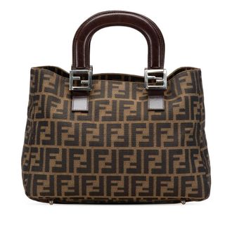 Fendi Pre-owned Fendi Small Zucca Canvas Twins Tote Ladies 2308 26693 008