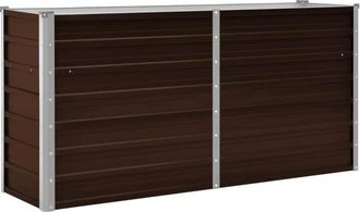 vidaXL Vidaxl - Arriate De Acero Galvanizado Marr&oacute;n 160x40x77 Cm