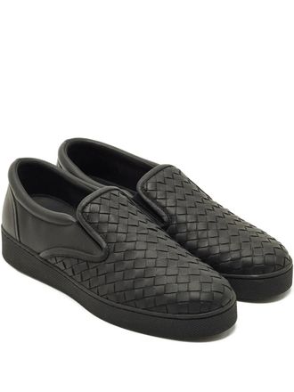 Bottega Veneta woven leather sneakers - Black