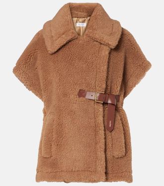 Max Mara Mantella Newbab in cammello e seta