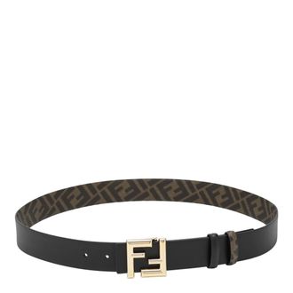 Fendi Belts, male, Black, Size: 100 CM FF Rounded Belt