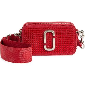 Marc Jacobs The Crystal Canvas Snapshot Bag in Siren Crystal at Nordstrom