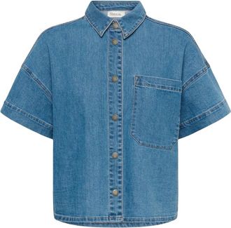 MY ESSENTIAL WARDROBE Blouses & Shirts - Dames - Spijkeroverhemden - Blauw - L - Overhemden