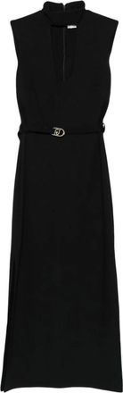 Liu Jo Kleedjes, Dames, Zwart, M, Zwarte Elegante Jurken