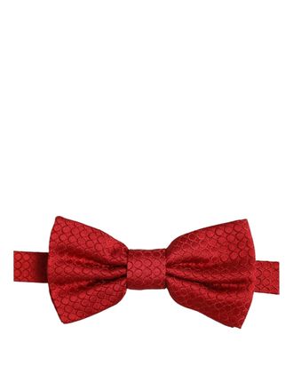 Dolce & Gabbana Silk Jacquard Bow Tie - Red
