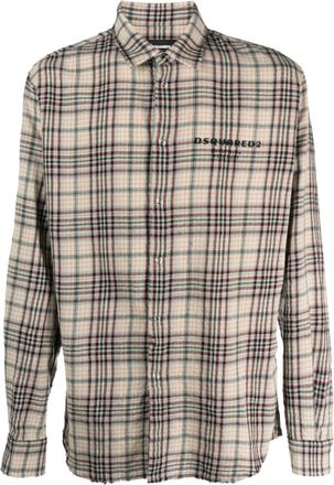 Tシャツ・カットソー D SQUARED2 Embroidered flannel shirt Dsquared2 Flannel Shirts − Sale: up to −85% | Stylight