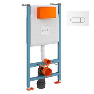 Vitra Estructura Autoportante Vitra V-fix Core Para Muro De Carga + Placa Redonda White Root
