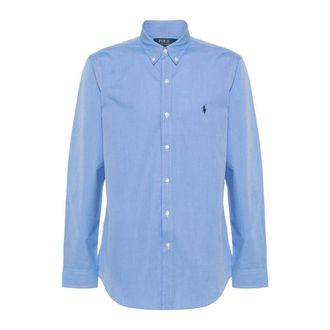 Polo Ralph Lauren Overhemden, Heren, Blauw, L, Katoen, Klassiek Passende Oxford Button-Down Overhemd