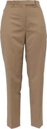 Theory High-Rise Trousers in Beige Wool