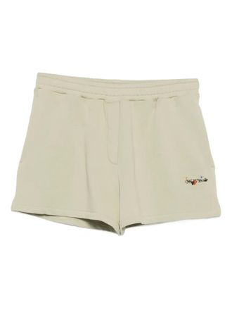 Off-white Bookish Flowers shorts - Groen