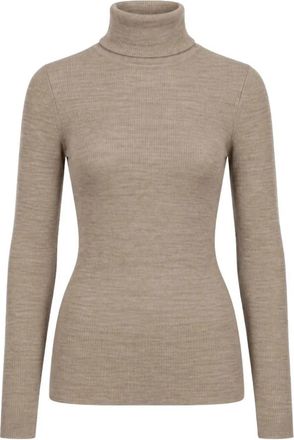 Max Mara Maglia Canottiera Top - Dames - Coltruien - Beige - L - Truien & Vesten