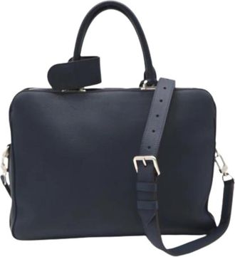 Louis Vuitton Pre-owned Vintage Aktetas - Heren - Vintage Handtas - Blauw - ONE Size - Leer - Vintage