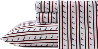 Nautica Stripe J-Class Sheet Set in Autumn Berry Red/Navy at Nordstrom Rack, Size Twin X-Long