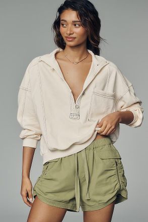 Pilcro 100% Cotton Button-Front Popover Top