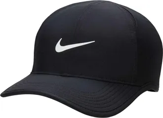 Nike Baseballcap met gebogen top (Zwart, Wit)