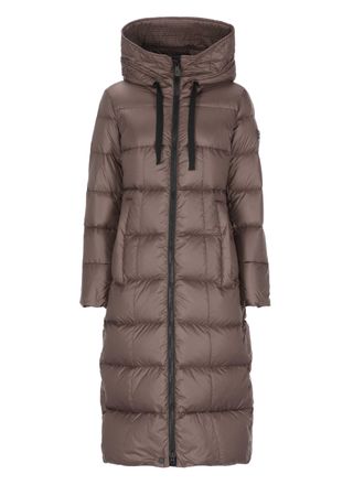 Peuterey Brown Nunki Hooded Quilted Long Down Jacket