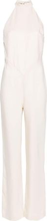Federica Tosi halterneck open-back jumpsuit - women - Viscose/Polyester - 42 - Neutrals