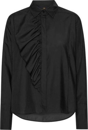 Karmamia Womens Drew Shirt In Black Cotton