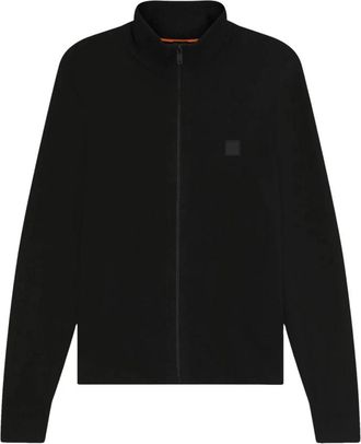 HUGO BOSS Cardigans - Heren - Vesten - Zwart - L - Katoen - Truien & Vesten