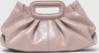 Maje Mini Naplak Leather Clutch - Beige - Maje