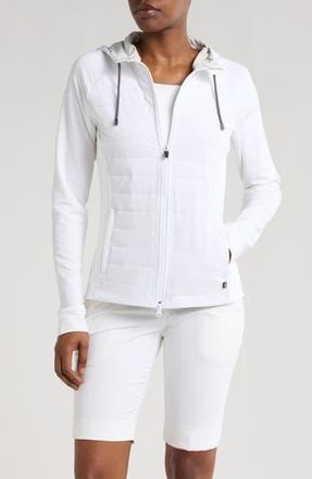Swannies McCartan Mixed Media Jacket in White at Nordstrom Rack, Size X-Large