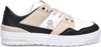 Tommy Hilfiger White Beige Classic Basket Sneakers