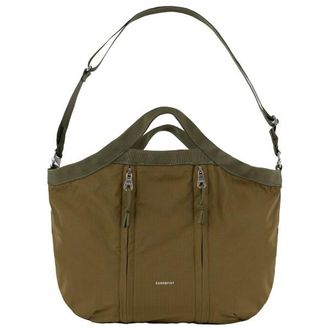 Sandqvist Grid Crossbody Bag Umh&auml;ngetasche - | braun/oliv