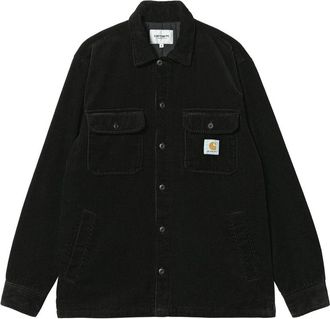 Carhartt Work in Progress Whitesome Overhemdjasje - Heren - Casual Overhemden - Zwart - S - Katoen - Overhemden