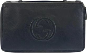 Gucci Pre-owned Wallets, male, Black, Size: ONE SIZE Pre-owned Soho Leather Long Wallet