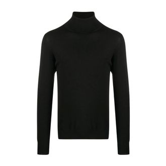 La Fileria Maglia in Lana Vergine - Heren - Truien - Zwart - Maat: L Wol