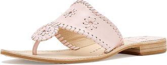 Jack Rogers Jacks Flat Sandal Womens Sandals Pink Marshmallow : 7.5 M, Leather