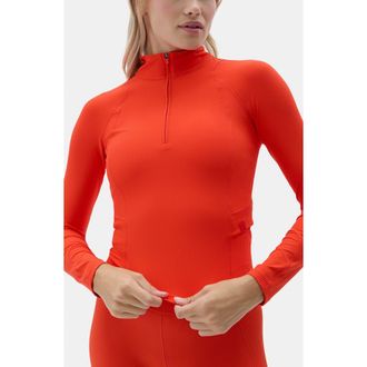 Halfdays Julie Quarter Zip Top in Spritz at Nordstrom, Size X-Small