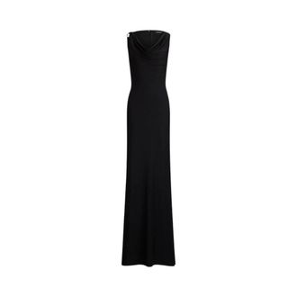 Ralph Lauren Elkanah mouwloze avondjurk - Dames - Jurken - Zwart - Maat: 3XS