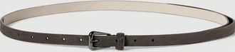 Brunello Cucinelli Suede belt with shiny loop in Pepper at Nordstrom, Size X-Large