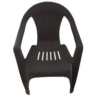 Trade Shop Trade Shop - Copy Of Set 2pz Sedia In Plastica Con Braccioli Tortora Monoblocco Impilabile 53x43x78cm 007365