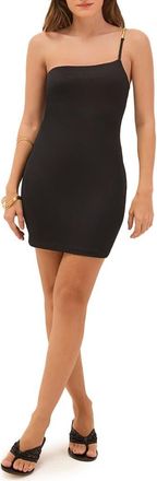 Vix Sharon One-Shoulder Minidress in Black at Nordstrom, Size X-Large