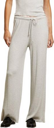 perfectwhitetee Maddie Brushed Waffle Drawstring Pant In Ash