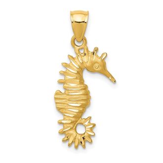 Diamond2Deal 14k Yellow Gold Seahorse Pendant