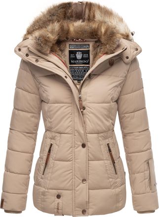 Marikoo dames winterjas Nekoo met imitatiebont capuchon & teddyvoering