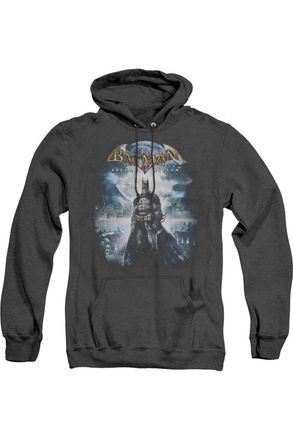 Gildan Batman Arkham Asylum Game Cover Adult Heather Hoodie / Hooded Sweatshirt