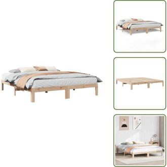 vidaXL Letto familiare - vidaXL Giroletto senza Materasso 160x200 cm in Legno Massello di Pino - Letto in pino