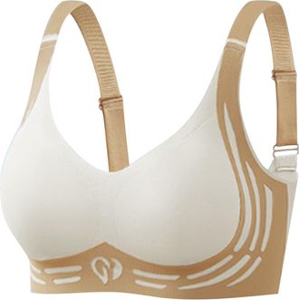 Generic Push up Bras for Women Super Gather Bra Soft Comfortable Gather Bra Wireless Up Bra Bra Women Lingerie Everyday Sports Bras Sexy Bras for Women (White