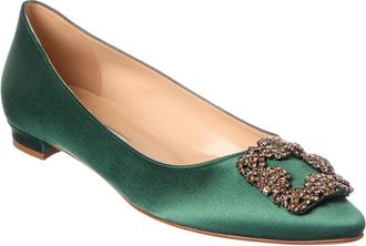 Manolo Blahnik Hangisi Satin Flat