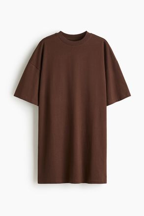 H&M Oversized T-Shirt-Kleid - Braun