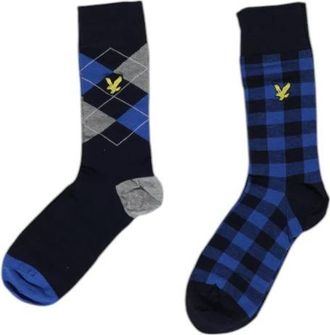 Lyle & Scott Blauwe Katoenen Boxer Ondergoed Collectie - Heren - Sokken - Blauw - XL - Katoen - Ondergoed