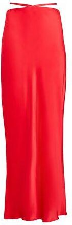 8 by YOOX SILK HIGH-WAIST MIDI SKIRT